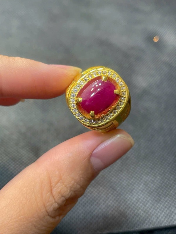 Nhẫn Nam Đá Ruby 