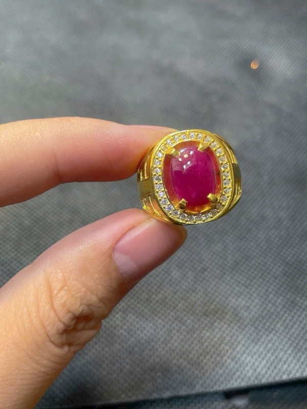 Nhẫn Nam Đá Ruby 